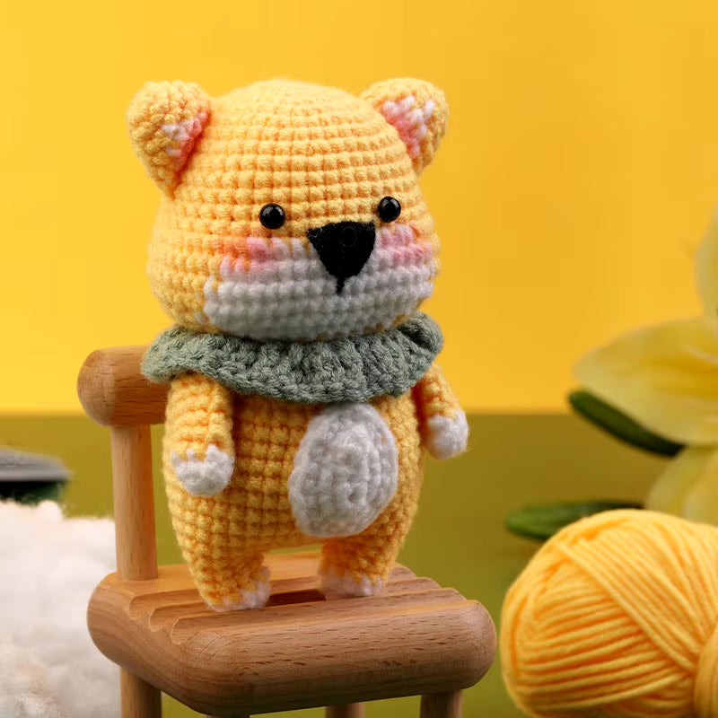 Create Adorable Plush Animals with the Complete DIY Crochet Animal Kit – Perfect for Beginners! Includes Everything You Need to Get Started!