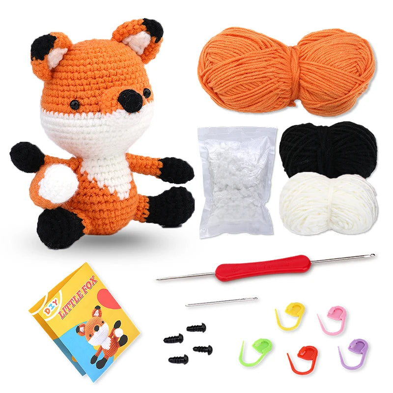 Beginner's Crochet Kit: Complete Yarn & Hook Set with Video Tutorials for Easy Knitting!