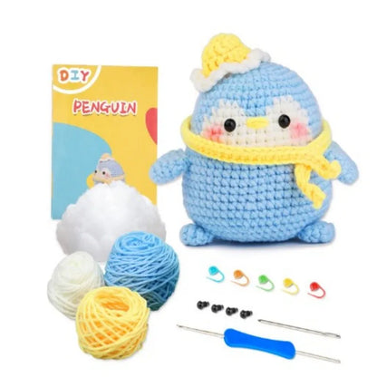Beginner's Crochet Kit: Complete Yarn & Hook Set with Video Tutorials for Easy Knitting!