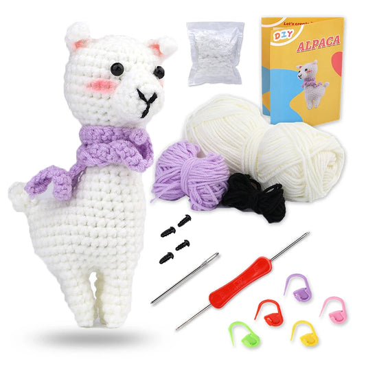 Beginner's Crochet Kit: Complete Yarn & Hook Set with Video Tutorials for Easy Knitting!