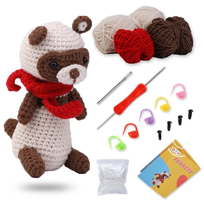 Beginner's Crochet Kit: Complete Yarn & Hook Set with Video Tutorials for Easy Knitting!