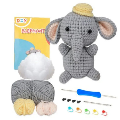 Beginner's Crochet Kit: Complete Yarn & Hook Set with Video Tutorials for Easy Knitting!
