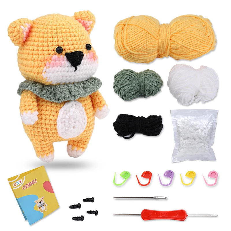 Beginner's Crochet Kit: Complete Yarn & Hook Set with Video Tutorials for Easy Knitting!