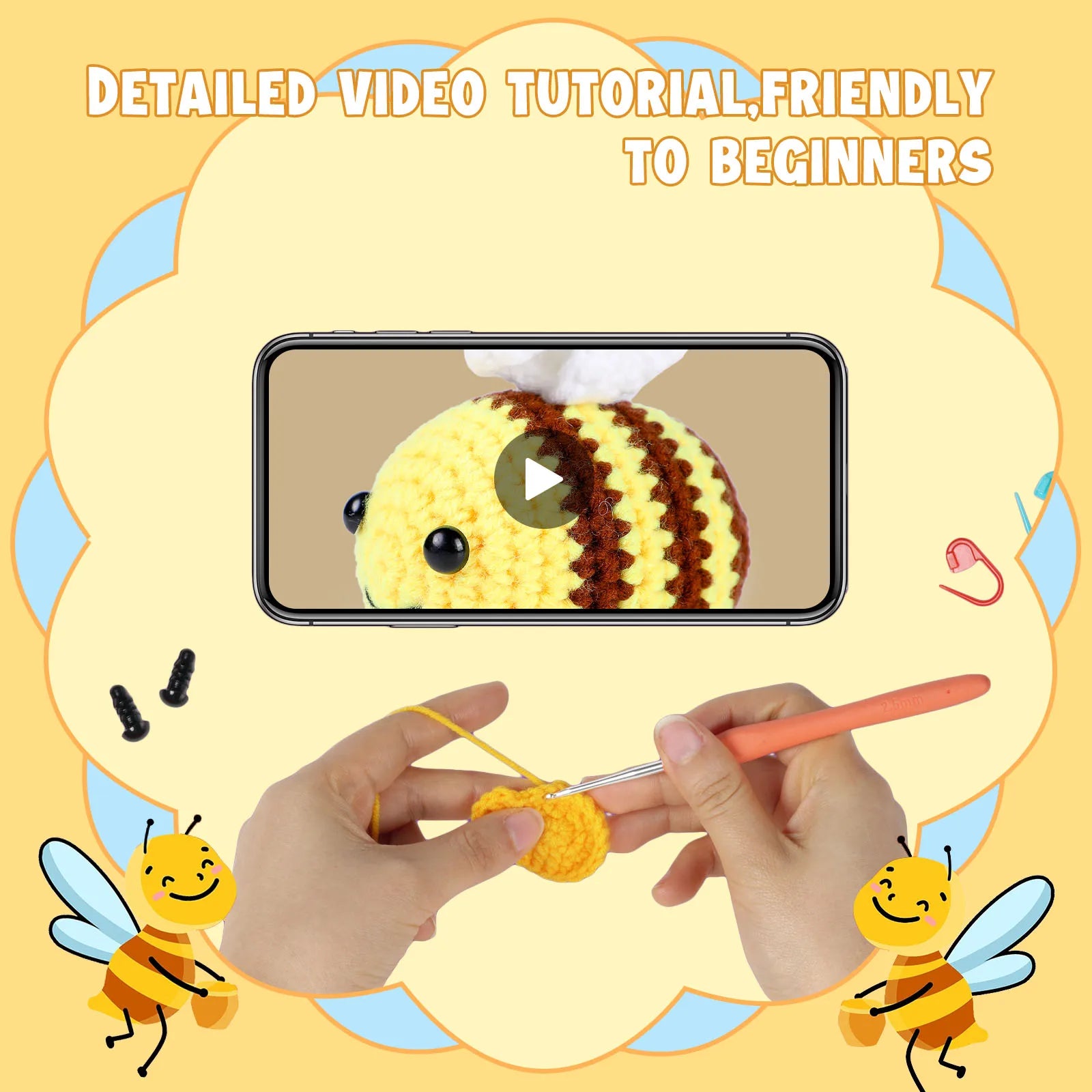 Ultimate Crochet Starter Kit for Beginners - DIY Doll Making Fun for Kids & Teens - Perfect Birthday Gift!