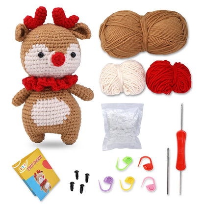 Beginner's Crochet Kit: Complete Yarn & Hook Set with Video Tutorials for Easy Knitting!