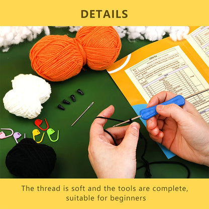Beginner's Crochet Kit: Complete Yarn & Hook Set with Video Tutorials for Easy Knitting!
