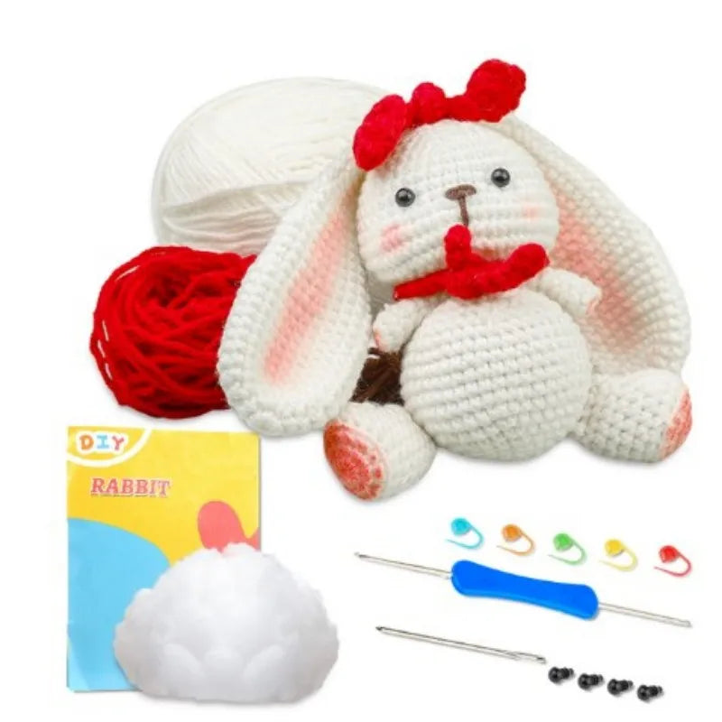 Beginner's Crochet Kit: Complete Yarn & Hook Set with Video Tutorials for Easy Knitting!