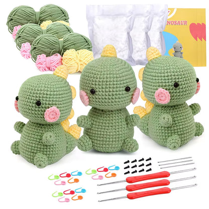 Create Adorable Plush Animals with the Complete DIY Crochet Animal Kit – Perfect for Beginners! Includes Everything You Need to Get Started!