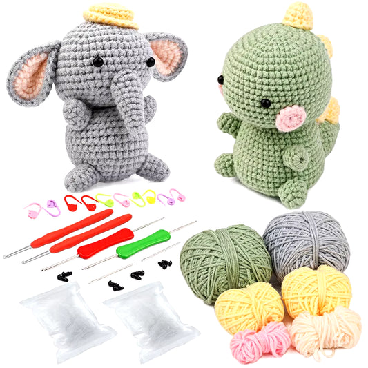 Create Adorable Plush Animals with the Complete DIY Crochet Animal Kit – Perfect for Beginners! Includes Everything You Need to Get Started!