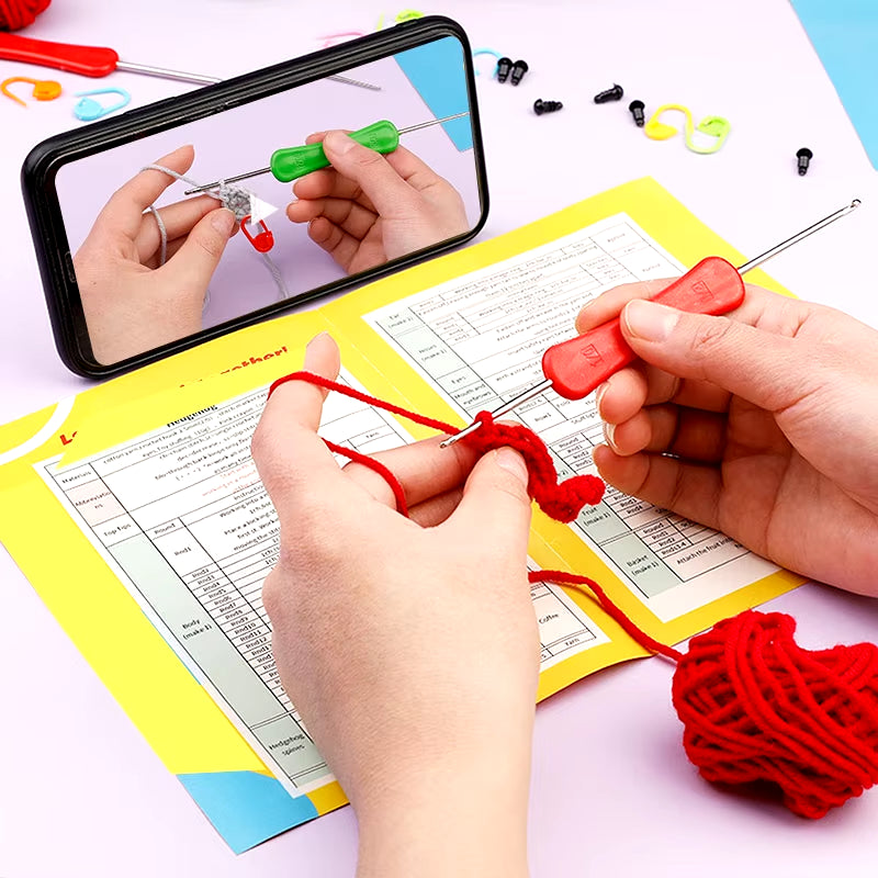 Create Adorable Plush Animals with the Complete DIY Crochet Animal Kit – Perfect for Beginners! Includes Everything You Need to Get Started!